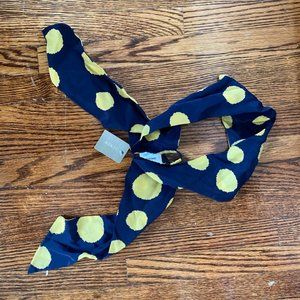 J. crew silk headband in polka dot print